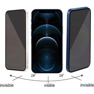 28 °   מגן מסך מזכוכית מחוסמת 9H שקוף HD 2.5D  לאייפון 13/14/15 פרו מקס, כיסוי מלא, נגד ריגול, התקנה קלה - Product Image 3