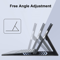 Étui pour tablette Microsoft Surface Pro 12 en cuir Laudtec, couleur unie, multi-angles, antichoc, coque arrière avec protection PBK296, vente en gros OEM/ODM/marque privée
