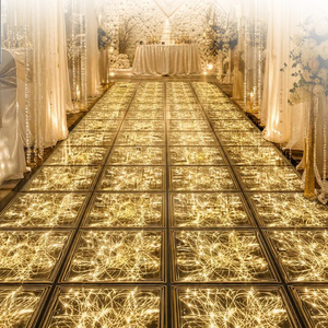 Luces LED para Pista de Baile de 50x50 cm, Efecto de Floresación 3D de un Solo Color, Cuerpo de Vidrio, Clasificación IP55, para Fiestas, Bodas, Eventos de DJ - Product Image 1