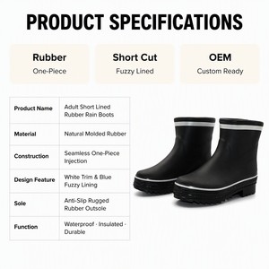 Stivali da Pioggia Corti in Gomma Personalizzati per <span class=keywords><strong>Uomo</strong></span>, Scarpe Impermeabili Comode alla Moda per Pesca, Attività all'Aperto e Uso Quotidiano - Product Image 6