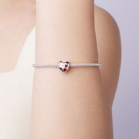 Nouveauté 2025 – Breloques classiques en argent S925 en forme de cœur pour bracelets DIY – Accessoires de fermoirs – Breloques très prisées