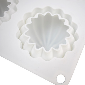 Moule à gâteau en mousse de cactus à 8 cavités, motif de boule rayée circulaire, moule en silicone de qualité alimentaire, appareils de cuisson au <span class=keywords><strong>chocolat</strong></span> B7-92 - Product Image 5