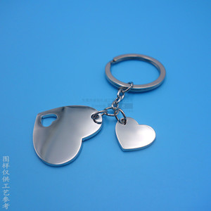 Llavero Metálico en Forma de Corazón, Aleación de Níquel Brillante de 35 mm, Regalo Empresarial - Product Image 2