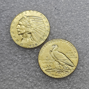 Pièces de monnaie commémoratives de 5 dollars des États-Unis de 1907 à 1929, « Indian Head - Quarter Eagle », cadeaux, décoration de la maison - Product Image 6