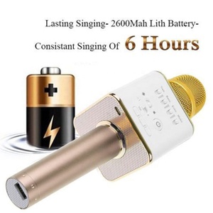 2020 Hot Selling Q9 Wholesale Wireless BT <b>Microphone</b> With Controllable Led Lights and Speaker - Product Image 2