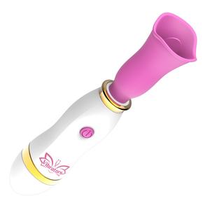 Vibrator Dildo Dewasa Wanita dengan Fitur Hisap Puting dan Lidah, Desain Kelinci untuk Vagina dan Puting, Vibrator Hisap untuk Wanita - Product Image 3