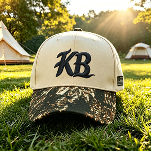 Casquette de baseball brodée KB, cadeau personnalisé en gros, visière camouflage, chapeau unisexe réglable pour l'extérieur, en toile six panneaux, toutes saisons - Product Image 4