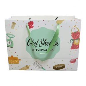 Sac cadeau de luxe réutilisable fait main pour mariage, sac de shopping en carton avec poignée, sac cadeau DIY - Product Image 3
