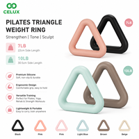 Haltères triangulaires légers Power Ring à prise souple 7/10 lbs pour femmes, fitness à domicile, Pilates, sculpture des bras et du corps