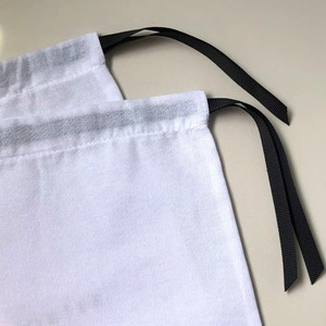Sac en coton mousseline personnalisé avec logo imprimé, écologique et naturel, pour ranger des chaussures, des parfums, des cadeaux, sachet en coton - Product Image 3