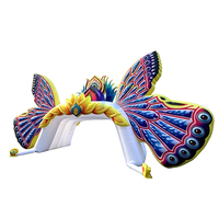 Ailes de papillon gonflables pour la décoration de festival de musique en plein air, scène de concert, cabine de DJ, tente gonflable pour événements