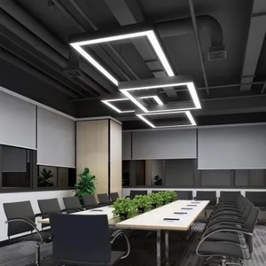 Lámpara Colgante LED Rectangular Moderna con Marco de Perfil de Aluminio para Oficina - Product Image 5