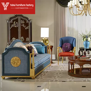 <span class=keywords><strong>Fauteuil</strong></span> d'appoint de luxe doré, style Chesterfield, en <span class=keywords><strong>tissu</strong></span>, avec acier inoxydable, pour la maison ou l'appartement d'hôtel - Product Image 2