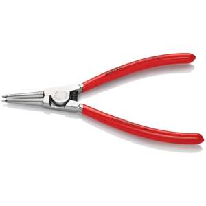 KNIPEX 46 13 A2 Circlip <b>Pliers</b> for external circlips on shafts plastic coated chrome-plated 180 mm - Product Image 1