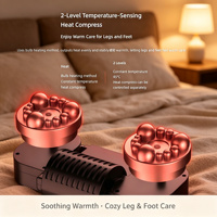 Masseur électrique pour les jambes avec télécommande, 3 niveaux de force et 5 modes de massage Shiatsu par pétrissage pour les pieds et les mollets, imitant la main humaine