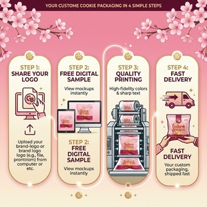 Sacchetti Personalizzati per Biscotti con Chiusura Termica, Confezioni per Snack con Logo, Buste in <span class=keywords><strong>Plastica</strong></span> per Alimenti, MOQ 100 Pezzi - Product Image 5