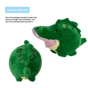 Jouet interactif en peluche pour chien avec vessie en caoutchouc écologique, motif animal mignon du zoo, son couineur, résistant aux morsures, jouet à mâcher pour animaux de compagnie - Product Image 3