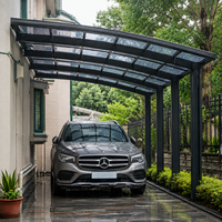 Abri de voiture en polycarbonate robuste, imperméable, en aluminium, fabricant OEM personnalisé, fournisseur