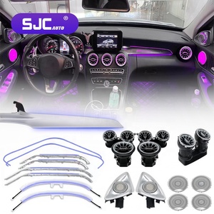 Éclairage d'ambiance SJC Upgrade W205 pour <span class=keywords><strong>Mercedes</strong></span>-Benz Classe C W205 <span class=keywords><strong>GLC</strong></span> X253 LED 2015-2021, accessoires LED RGB 64 couleurs pour l'intérieur - Product Image 1
