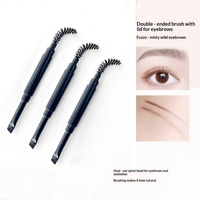 Pinceaux de maquillage double-embout à poils doux pour les yeux, les sourcils, les lèvres et les cils, vente en gros