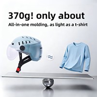 Casque demi-coque ultra-léger en PC pour trottinette électrique, design évidé, ventilation, unisexe, été, réglable, transparent