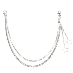 Star Pendant Double Layer Pants <b>Chain</b> Zinc Alloy Hip Hop <b>Waist</b> <b>Chain</b> Daily Wear - Product Image 5