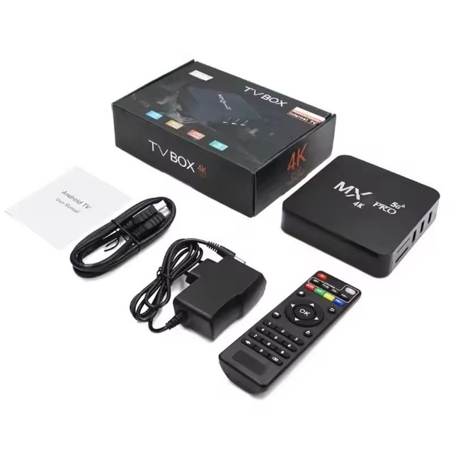 MX-PRO TV Box 1GB 8GB Android 11 Support 4k HD 4G 5G Dual WiFi Quad-Core H.256 3D iptv