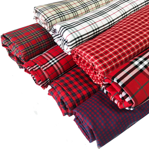 Chemise brossée Textiles Vérifier Tartan Coton Tissu <span class=keywords><strong>Plaid</strong></span> Tissu Fil Teint Uni Coton Tissu pour Uniforme Scolaire Tissu - Product Image 1