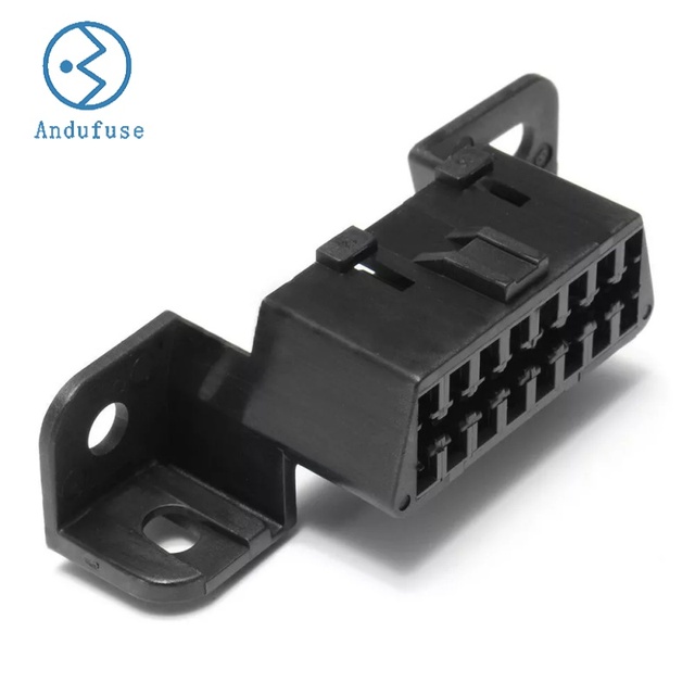 Andufuse Universal 16Pin OBD2 Female Connector J1962 Auto Diagnostic Plug Pigtail Harness Blue Insert Terminal for Mitsubishi