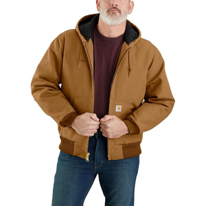 American Style Best Seller 12OZ Duck <strong>Canvas</strong> Quilted Lining <strong>Jacket</strong> Waterproof Fabric <strong>Men's</strong> Winter <strong>Jacket</strong> - Product Image 3