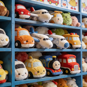 Jouets en peluche de haute qualité personnalisés de 8 pouces, voitures, avions, hélicoptères, trains, animaux en peluche pour la décoration de la maison - Product Image 1