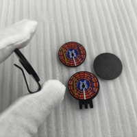 Meilleure vente transfrontalière : Marqueur de balle de golf en fer avec logo personnalisé, gravure, clip magnétique pour chapeau, accessoires pour golfeurs, thème Anime, nickel noir