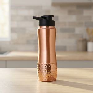 100% <b>Copper</b> Eco-Friendly Dishwasher Safe <b>Screw</b>-On Cap Classic Design Home & Outdoor & Travel & Car Use Water Bottle - Product Image 6