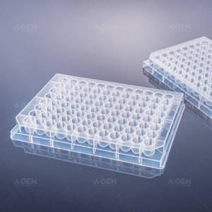 0.5ml 96 puits clair puits profond plaque U fond sans pyrogène PCR sans microplaque en polypropylène - Product Image 3