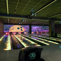 Piste de bowling de parc de jeux, ensemble de bowling lumineux personnalisé, projecteur, piste de bowling interactive, animation de projection, allée à vendre
