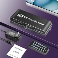 Conmutador HDMI Multi-Viewer SYONG 6 en 1, Conmutación Perfecta 6x1/5x1/4x1/3x1/2x1, Compatible con Pantalla Dual, 9 Modos de Visualización, 4K X 2K, 1080P