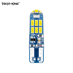 TECH-KING Ampoules LED 12V 501 W5W T10 LED W5W 194 168 3014 15 SMD Lampe en silicone Lumière stroboscopique Ampoules LED pour voiture - Product Image 4