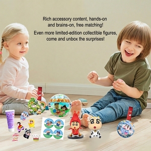 Lot de 41 œufs surprises Gashapon Crayon Shin-chan de 10 cm, jouets Guka DIY en gros pour distributeur automatique d'arcade - Product Image 1
