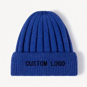Bonnets en tricot acrylique à bord souple avec logo brodé personnalisé, fermeture élastique, style sportif, pour enfants, adultes et adolescents unisexe - Product Image 1