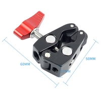 Hot Mini Super Ball Head Clamp Magic Arm Clip Holder Mount Avec 1/4 "3/8 Thread pour Caméra GPS Téléphone LCD/DV Moniteur Vidéo Lumière