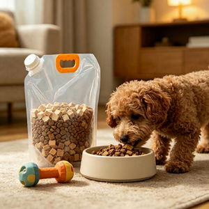 Sac à bec verseur hermétique personnalisé de 5 L pour le stockage et la fraîcheur des croquettes pour chiens - Product Image 1