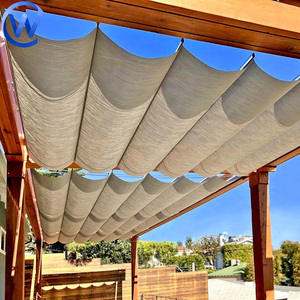 Tùy chỉnh bên Ngoài treo cơ giới <span class=keywords><strong>Sun</strong></span> <span class=keywords><strong>Shade</strong></span> buồm điện có thể thu vào sóng mái hiên bóng râm buồm với tích hợp cáp thép - Product Image 1