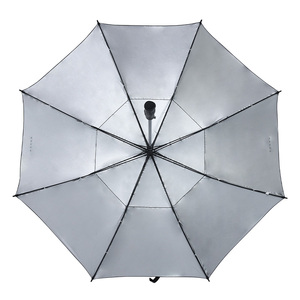 Parasol — Double canopée surdimensionnée, grand format, avec revêtement en argent ventilé, parapluie en tissu - Product Image 5