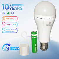 Ampoule LED rechargeable 9W 12W 15W, ampoule d'urgence rechargeable, culot E27 B22, ampoule d'urgence pour panne de courant à domicile avec capteur