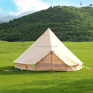 Tente de glamping imperméable de 3m 5m 7m 4m 6m avec trou de poêle, tente familiale de camping, pyramide de <span class=keywords><strong>tipi</strong></span>, tente extérieure en toile de coton, cloche - Product Image 3