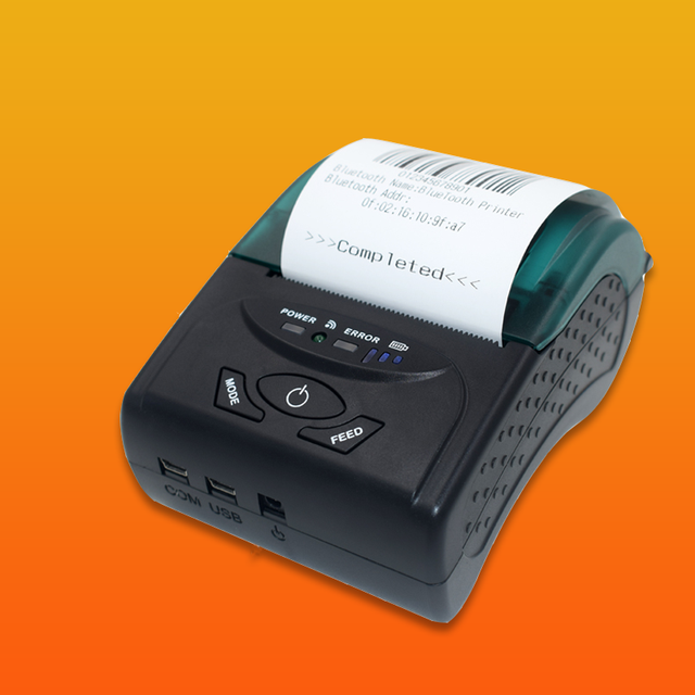 58mm Mini BT Thermal Printer USB Mobile Printer Compatible with Android for Windows System for Small Business Restaurant