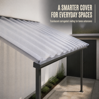 Cubiertas para Patios Residenciales y Extensiones de Jardín Mejoradas con Láminas de Techo Corrugadas Blancas para Espacios Exteriores