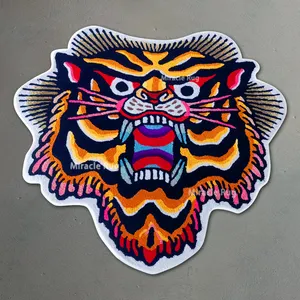 Custom Tiger Head Design Shaped Carpets Printed Rugs Decorative Pop Rugs