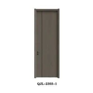 Porte en bois massif en placage composite moderne isolation de porte insonorisée en cristal de carbone contre le froid domestique