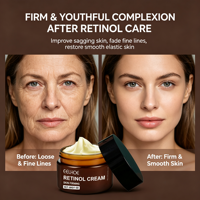 Crème Visage au Rétinol OEM Marque Privée Hydratation Intense Améliore la Texture de la Peau Lisse les Ridules Soin Quotidien Doux pour le Visage